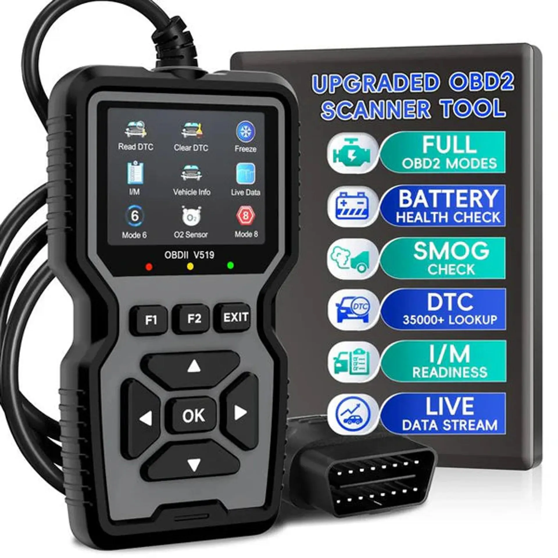 🚗 OBD2 Advanced Diagnostic Tool – Professional Engine Code Reader 🔧